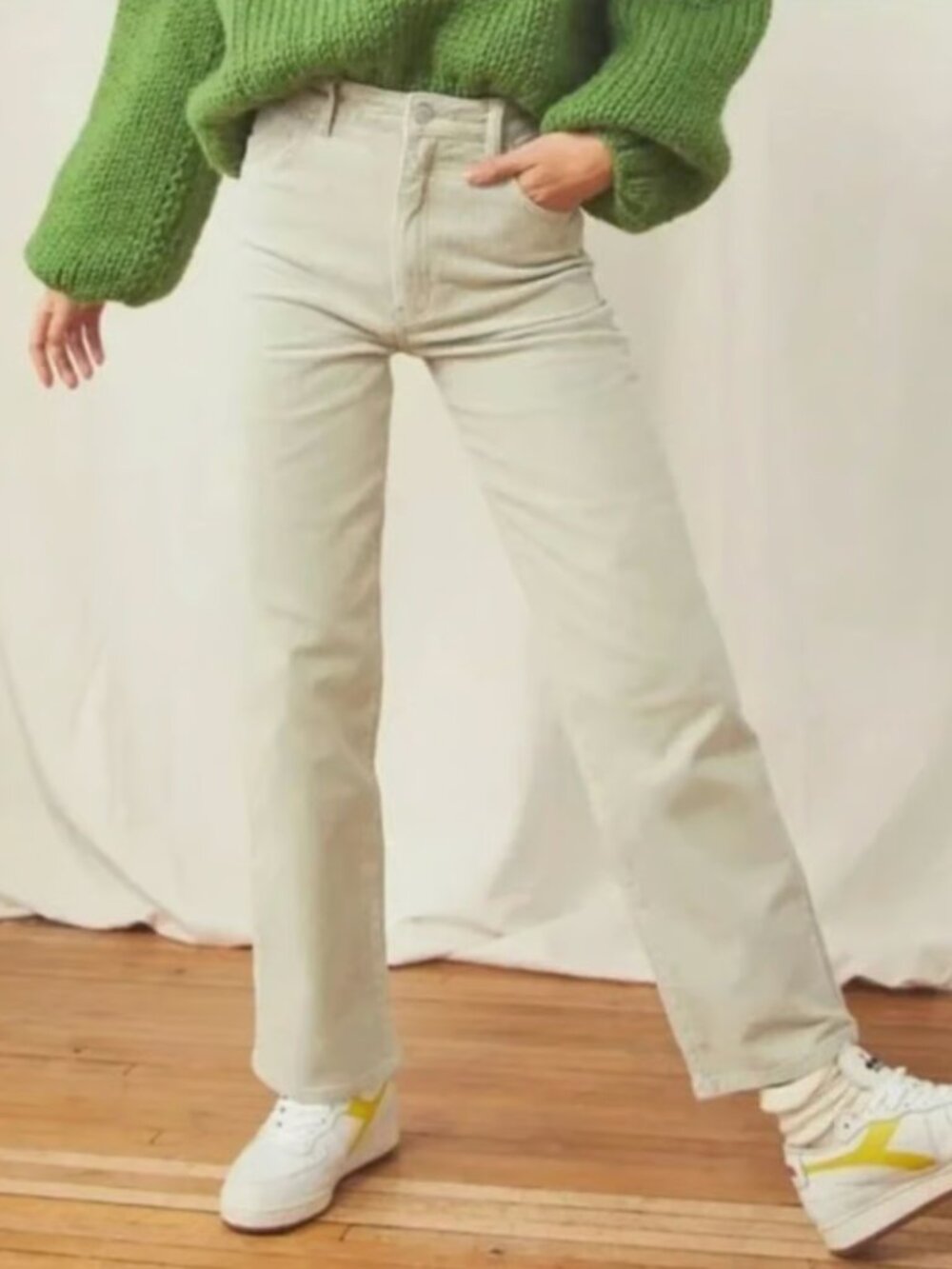 Rollas High Rise Straight Corduroy Jeans